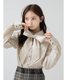 so4u | リボンタイ付きシャツ(シャツ/ブラウス)