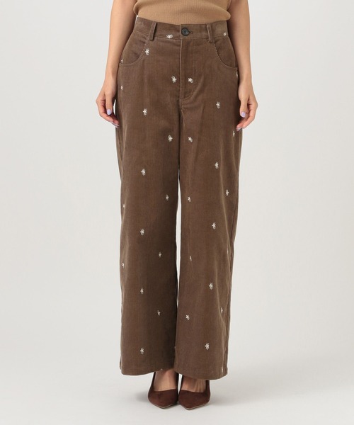 BAYFLOW（ベイフロー）の「[トレンドライク]刺繍コーデュロイパンツ（その他パンツ・レディース・ネイビー/ブラウン・SMALL/MEDIUM）」の10枚目の写真