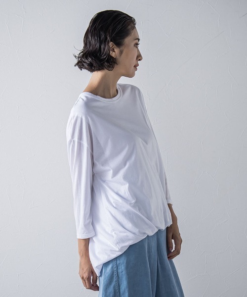 la.f…(ラエフ)の「【biyori】バルーンヘムカットソー≪手洗い可能≫(Tシャツ/カットソー・レディース・ブラック/ホワイト・9号)」の5枚目の写真
