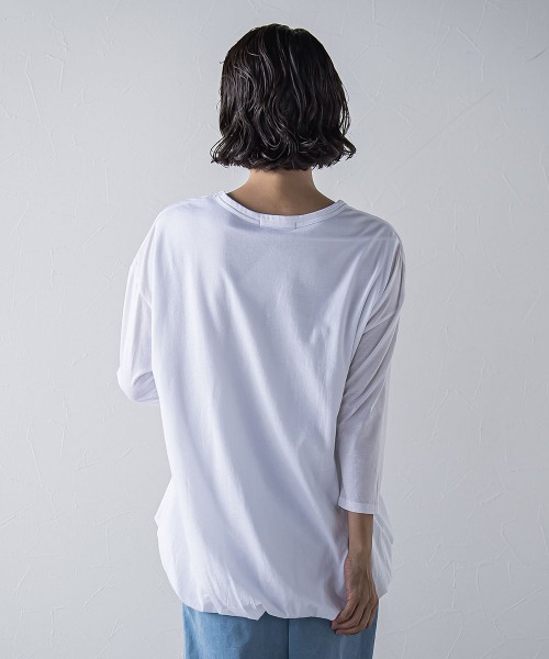 la.f…(ラエフ)の「【biyori】バルーンヘムカットソー≪手洗い可能≫(Tシャツ/カットソー・レディース・ブラック/ホワイト・9号)」の6枚目の写真