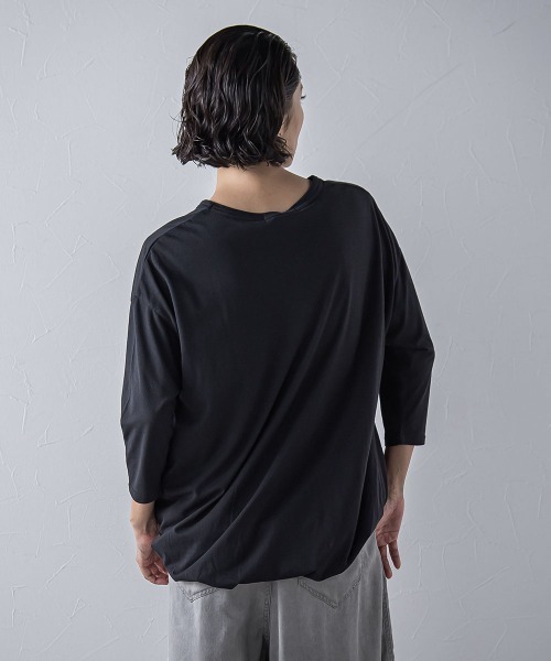 la.f…(ラエフ)の「【biyori】バルーンヘムカットソー≪手洗い可能≫(Tシャツ/カットソー・レディース・ブラック/ホワイト・9号)」の13枚目の写真