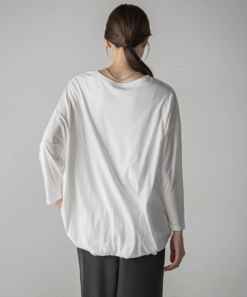 la.f…(ラエフ)の「【biyori】バルーンヘムカットソー≪手洗い可能≫(Tシャツ/カットソー・レディース・ブラック/ホワイト・9号)」の21枚目の写真