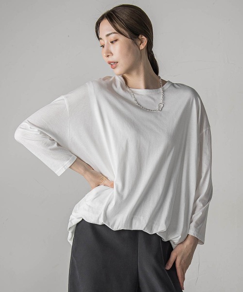 la.f…(ラエフ)の「【biyori】バルーンヘムカットソー≪手洗い可能≫(Tシャツ/カットソー・レディース・ブラック/ホワイト・9号)」の19枚目の写真