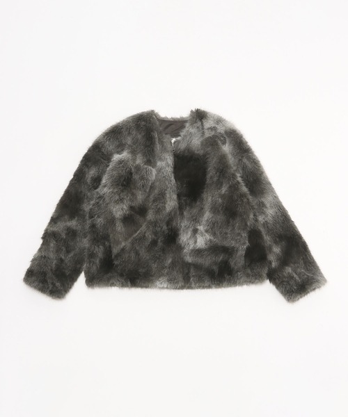 niko and...（ニコアンド）の「フサフサアソートファーブルゾン（ブルゾン・レディース・グレー/ブラウン/ライトグレー・MEDIUM/LARGE）」の8枚目の写真