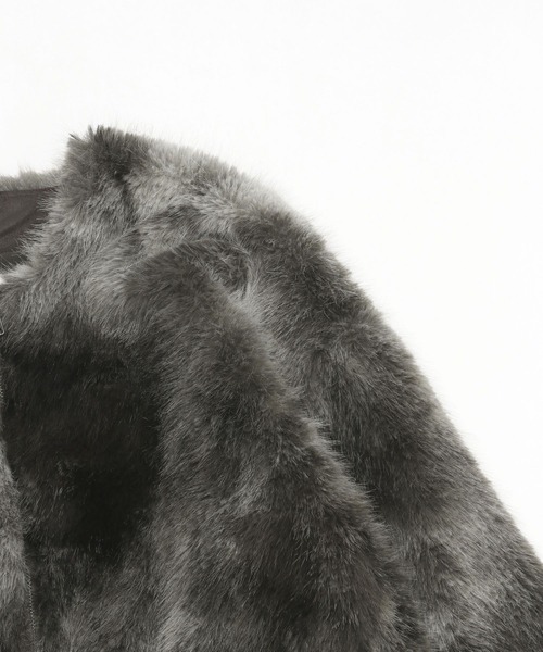 niko and...（ニコアンド）の「フサフサアソートファーブルゾン（ブルゾン・レディース・グレー/ブラウン/ライトグレー・MEDIUM/LARGE）」の12枚目の写真