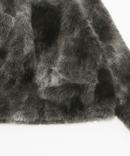 niko and...（ニコアンド）の「フサフサアソートファーブルゾン（ブルゾン・レディース・グレー/ブラウン/ライトグレー・MEDIUM/LARGE）」の14枚目の写真