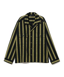 International Gallery BEAMS | コットンフランネル ストライプ オープンカラー シャツ(シャツ/ブラウス)
