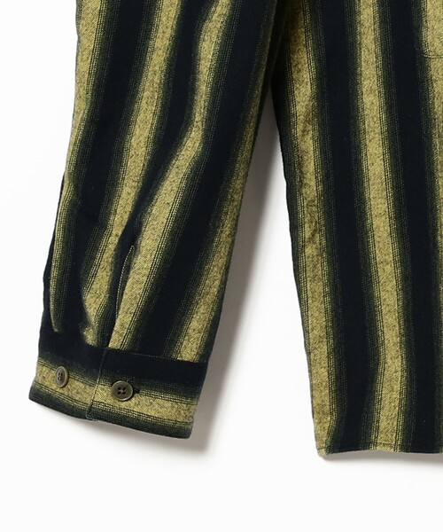 International Gallery BEAMS（インターナショナルギャラリービームス）の「コットンフランネル ストライプ オープンカラー シャツ（シャツ/ブラウス・メンズ・その他・SMALL）」の4枚目の写真