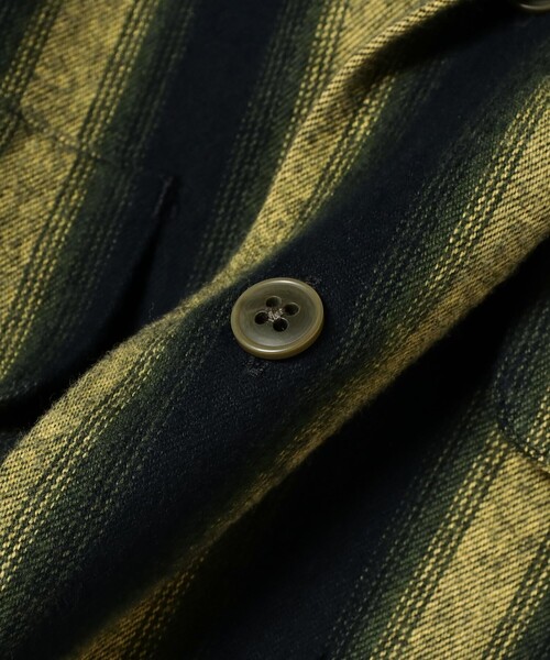 International Gallery BEAMS（インターナショナルギャラリービームス）の「コットンフランネル ストライプ オープンカラー シャツ（シャツ/ブラウス・メンズ・その他・SMALL）」の6枚目の写真