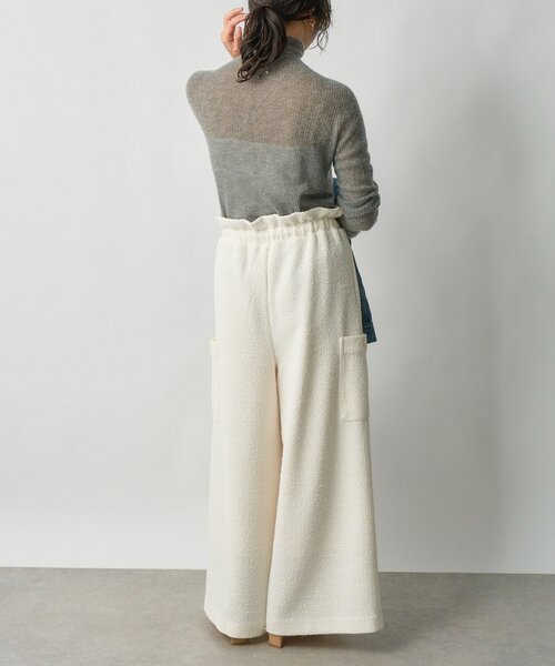 RIVE DROITE（リヴドロワ）の「【旬のスタイルを叶える】カットツイードワイドパンツ（その他パンツ・レディース・オフホワイト/ブラック・38/36）」の6枚目の写真