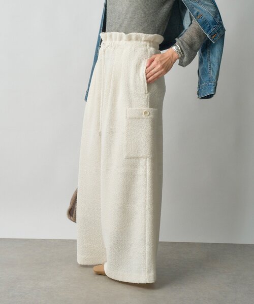 RIVE DROITE（リヴドロワ）の「【旬のスタイルを叶える】カットツイードワイドパンツ（その他パンツ・レディース・オフホワイト/ブラック・38/36）」の8枚目の写真