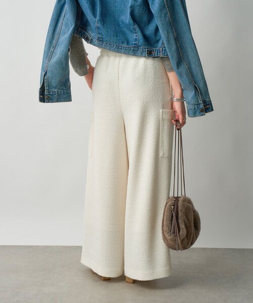 RIVE DROITE（リヴドロワ）の「【旬のスタイルを叶える】カットツイードワイドパンツ（その他パンツ・レディース・オフホワイト/ブラック・38/36）」の9枚目の写真