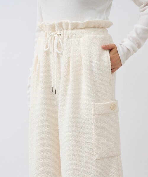 RIVE DROITE（リヴドロワ）の「【旬のスタイルを叶える】カットツイードワイドパンツ（その他パンツ・レディース・オフホワイト/ブラック・38/36）」の13枚目の写真