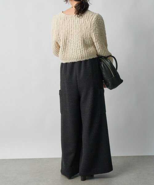 RIVE DROITE（リヴドロワ）の「【旬のスタイルを叶える】カットツイードワイドパンツ（その他パンツ・レディース・オフホワイト/ブラック・38/36）」の20枚目の写真