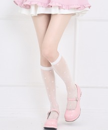 LAFARY（ラファリー）の「ハートドットソックス[ハイ]（ソックス/靴下）」