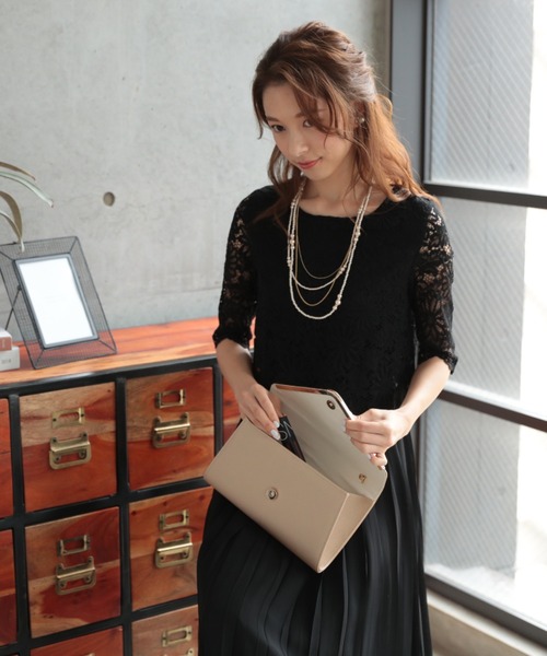 Cupid Heart(キューピッドハート)の「【Cupid Heart】結婚式用!合皮クラッチbag(クラッチバッグ・レディース・ブラック/ベージュ/シルバー・MEDIUM)」の18枚目の写真