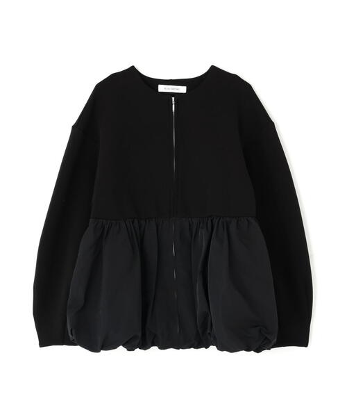 NATURAL BEAUTY BASIC(ナチュラルビューティーベーシック)の「◇ダンボールドッキングペプラムブルゾン(ブルゾン・レディース・ベージュ/ブラック・MEDIUM/SMALL)」の3枚目の写真