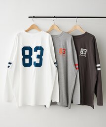 NUNIFE（ユニフィー）の「【NUNIFE】袖ラインナンバリングBIGTシャツ（Tシャツ/カットソー・レディース）」