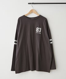 NUNIFE | 【NUNIFE】袖ラインナンバリングBIGTシャツ(Tシャツ/カットソー)