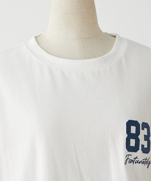 NUNIFE（ユニフィー）の「【NUNIFE】袖ラインナンバリングBIGTシャツ（Tシャツ/カットソー・レディース・オフホワイト/トップグレー/スミクロ・FREE）」の21枚目の写真