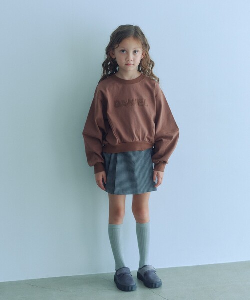 green label relaxing（グリーンレーベルリラクシング）の「チェック スカパン（ブラック）/ キッズ  120cm-160cm（その他パンツ・キッズ・ブラック・120cm/130cm/140cm/150cm/160cm）」の3枚目の写真