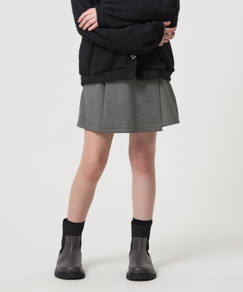 green label relaxing（グリーンレーベルリラクシング）の「チェック スカパン（ブラック）/ キッズ  120cm-160cm（その他パンツ・キッズ・ブラック・120cm/130cm/140cm/150cm/160cm）」の4枚目の写真