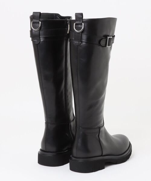 inter-chaussures(インターショシュール)の「【INTER-CHAUSSURES】ラウンドトウトラックソールロングブーツ(I53212)(ブーツ・レディース・ブラック・38/37/36/35)」の2枚目の写真