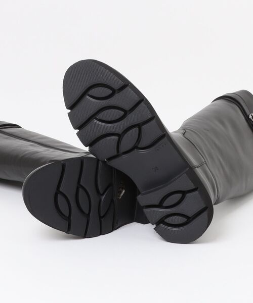 inter-chaussures(インターショシュール)の「【INTER-CHAUSSURES】ラウンドトウトラックソールロングブーツ(I53212)(ブーツ・レディース・ブラック・38/37/36/35)」の3枚目の写真