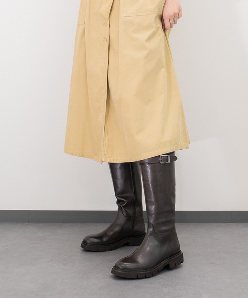 inter-chaussures(インターショシュール)の「【INTER-CHAUSSURES】ラウンドトウトラックソールロングブーツ(I53212)(ブーツ・レディース・ブラック・38/37/36/35)」の7枚目の写真