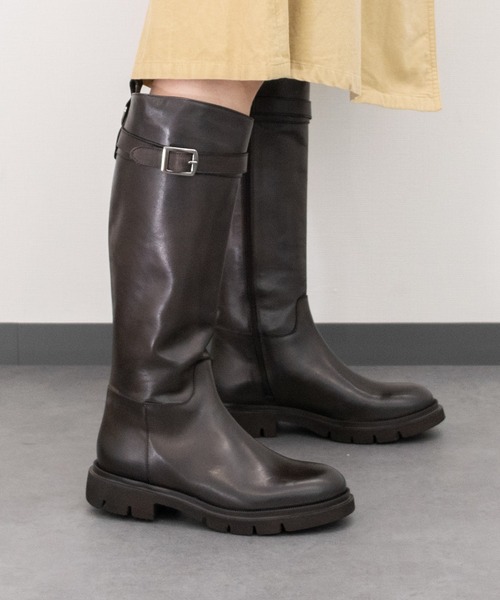 inter-chaussures(インターショシュール)の「【INTER-CHAUSSURES】ラウンドトウトラックソールロングブーツ(I53212)(ブーツ・レディース・ブラック・38/37/36/35)」の6枚目の写真