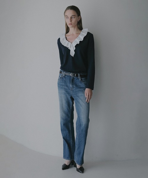 2WAY FRILL NECK CUT TOPS（Tシャツ/カットソー）｜MANOF（マノフ）の