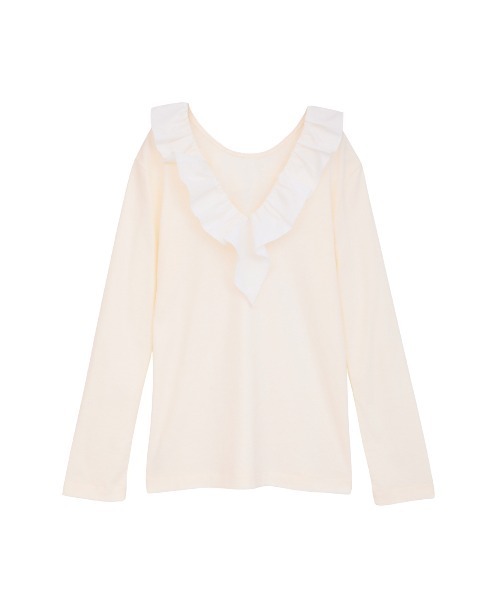MANOF(マノフ)の「2WAY FRILL NECK CUT TOPS(Tシャツ/カットソー・レディース・アイボリー・F)」の16枚目の写真