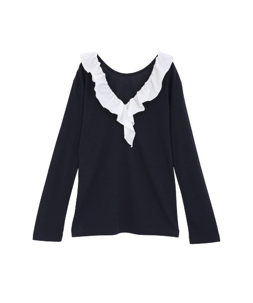 MANOF(マノフ)の「2WAY FRILL NECK CUT TOPS(Tシャツ/カットソー・レディース・アイボリー・F)」の22枚目の写真