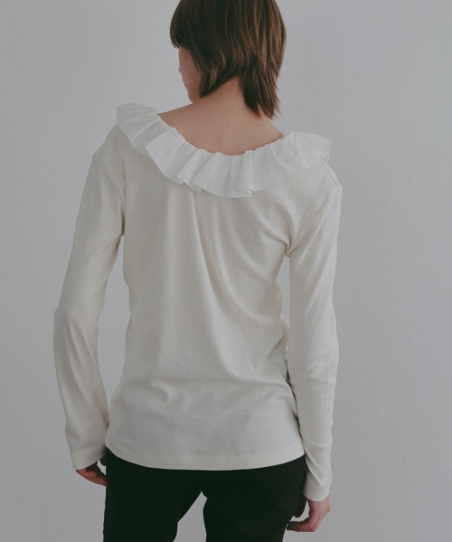 MANOF（マノフ）の「2WAY FRILL NECK CUT TOPS（Tシャツ/カットソー
