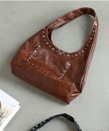 clear | スタッズワンハンドルバッグ［Y2K カジュアル 着回し力抜群］≪AW新作≫(ハンドバッグ)