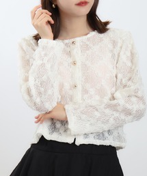 フラワーモチーフカーディガン