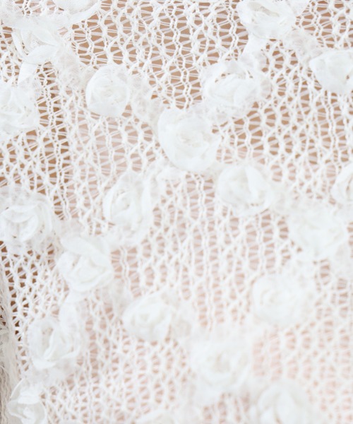 ASTORIA ODIER（アストリアオディール）の「フラワーモチーフカーディガン（カーディガン/ボレロ・レディース・ブラック/ホワイト・MEDIUM）」の19枚目の写真