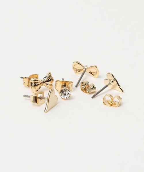 BEAMS HEART(ビームスハート)の「メタル 5セット ピアス(ピアス(両耳用)・レディース・ゴールド/シルバー・ONE SIZE)」の4枚目の写真