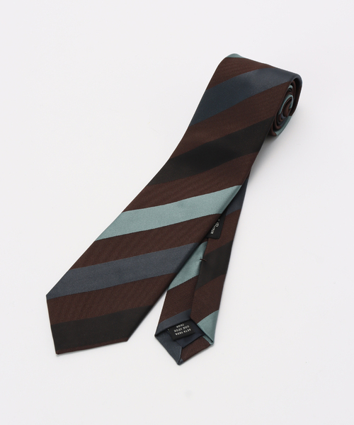 【新品同様】ホリデー&ブラウン レジメンタル ネクタイ Holliday & Brown(ホリデー & ブラウン) レジメンタル ストライプ タイ