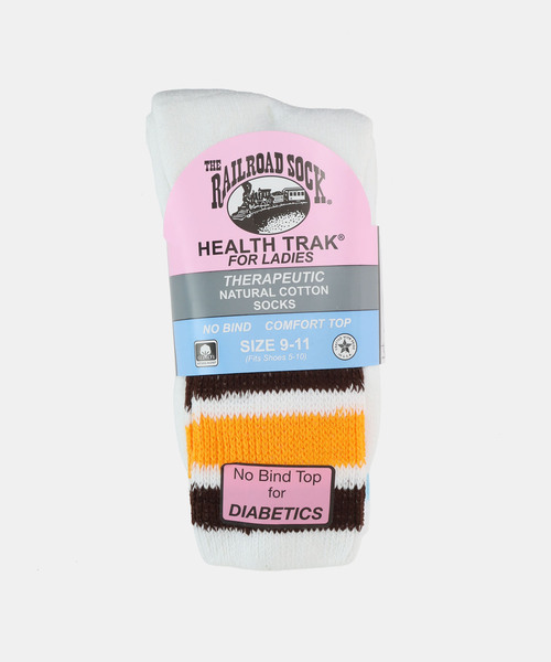 OUTDOOR PRODUCTS（アウトドアプロダクツ）の「RALLROAD SOCK Healthtrak Stripe 2P（ソックス/靴下・レディース・ホワイト系その他/ホワイト・FREE）」の2枚目の写真