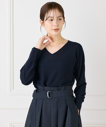 ホールガーメント AラインVネックプルオーバー《Cuoo》