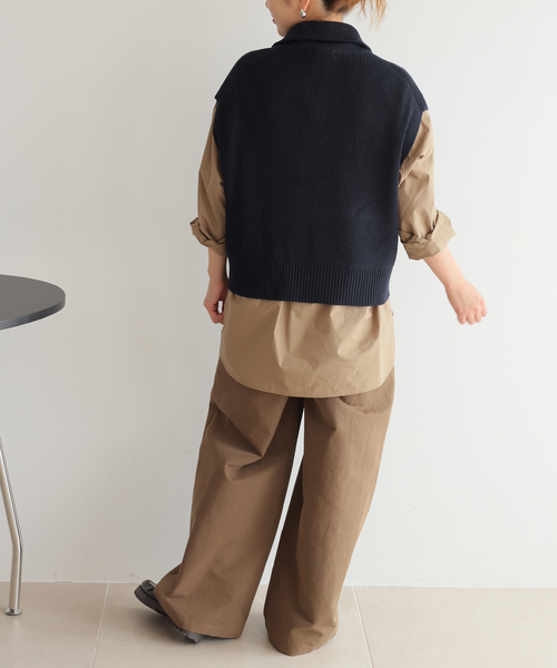 JOURNAL STANDARD relume(ジャーナルスタンダード レリューム)の「ハイネックジップベスト(ベスト・レディース・ネイビー/ブラウン/チャコールグレー・FREE)」の14枚目の写真
