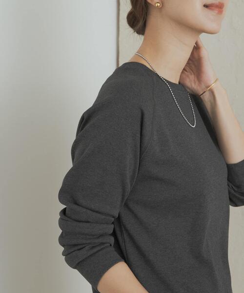 URBAN RESEARCH DOORS（アーバンリサーチドアーズ）の「『一部WEB限定カラー』ソフトフライスプルオーバー（Tシャツ/カットソー・レディース・ブラウン/チャコールグレー/ブラック/ライトベージュ・MEDIUM）」の10枚目の写真