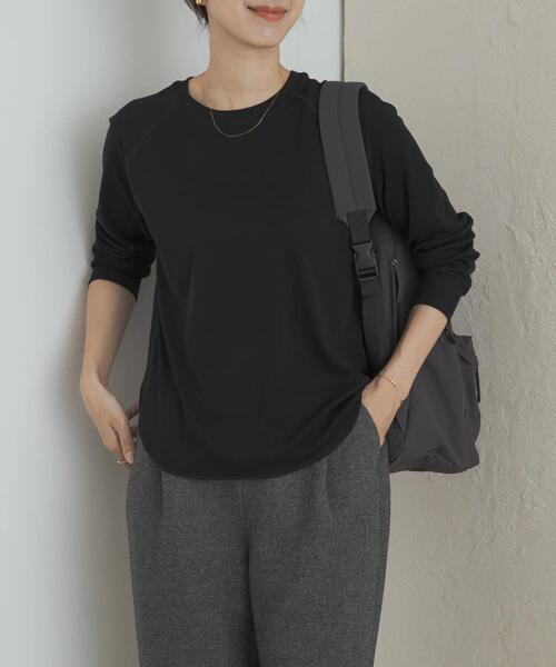 URBAN RESEARCH DOORS（アーバンリサーチドアーズ）の「『一部WEB限定カラー』ソフトフライスプルオーバー（Tシャツ/カットソー・レディース・ブラウン/チャコールグレー/ブラック/ライトベージュ・MEDIUM）」の15枚目の写真