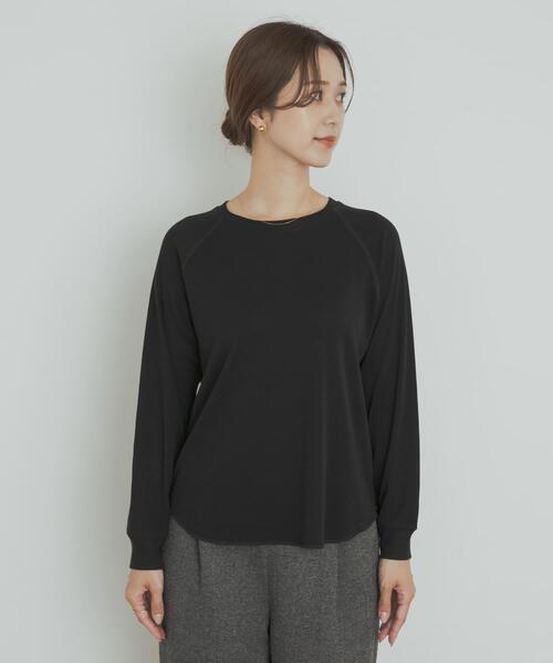 URBAN RESEARCH DOORS（アーバンリサーチドアーズ）の「『一部WEB限定カラー』ソフトフライスプルオーバー（Tシャツ/カットソー・レディース・ブラウン/チャコールグレー/ブラック/ライトベージュ・MEDIUM）」の21枚目の写真