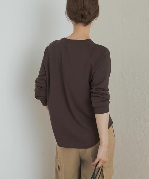 URBAN RESEARCH DOORS(アーバンリサーチドアーズ)の「『一部WEB限定カラー』ソフトフライスプルオーバー(Tシャツ/カットソー・レディース・ブラウン/チャコールグレー/ブラック/ライトベージュ・MEDIUM)」の11枚目の写真