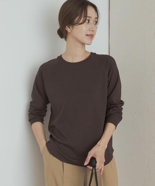 URBAN RESEARCH DOORS(アーバンリサーチドアーズ)の「『一部WEB限定カラー』ソフトフライスプルオーバー(Tシャツ/カットソー・レディース・ブラウン/チャコールグレー/ブラック/ライトベージュ・MEDIUM)」の13枚目の写真