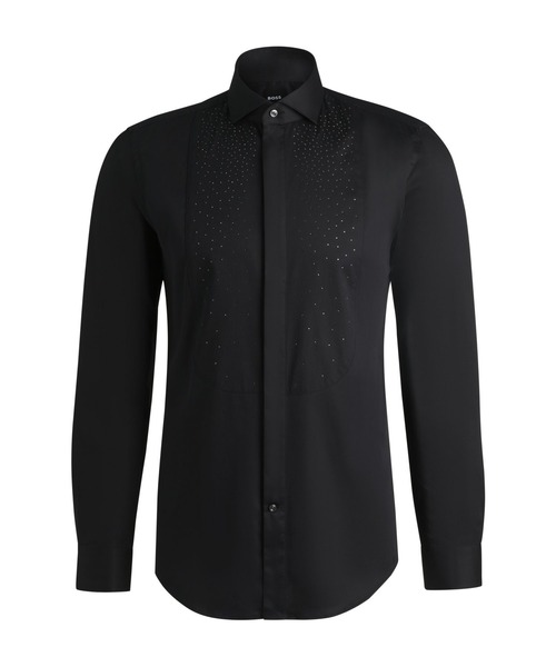 BOSS(ボス)の「スリムフィット イブニングシャツ ビブエンベリッシュ(シャツ/ブラウス・メンズ・ブラック・40/39/42/41)」の6枚目の写真