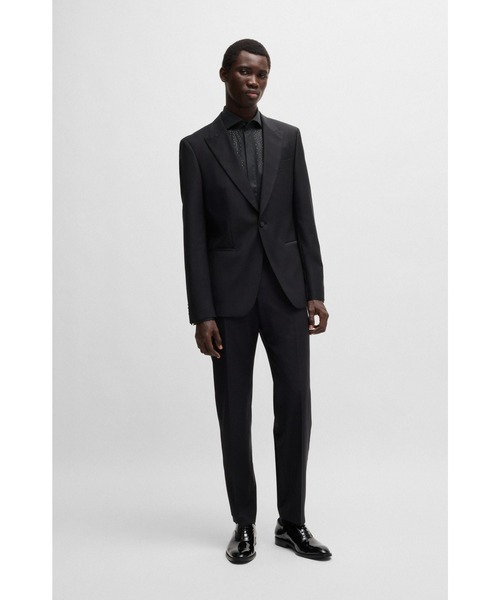 BOSS(ボス)の「スリムフィット イブニングシャツ ビブエンベリッシュ(シャツ/ブラウス・メンズ・ブラック・40/39/42/41)」の5枚目の写真