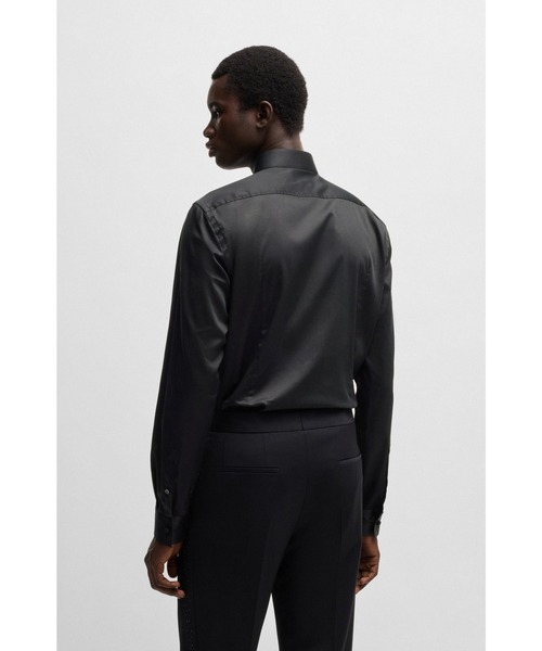 BOSS(ボス)の「スリムフィット イブニングシャツ ビブエンベリッシュ(シャツ/ブラウス・メンズ・ブラック・40/39/42/41)」の3枚目の写真
